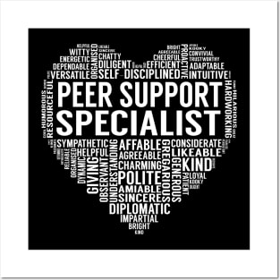 Peer Support Specialist Heart Posters and Art